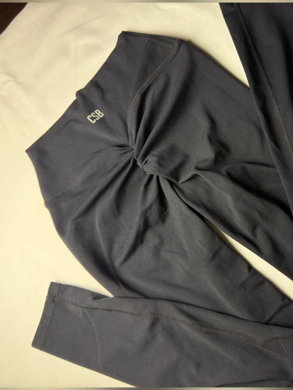 CSB Black Scrunch Bum High Waisted Leggings Size S